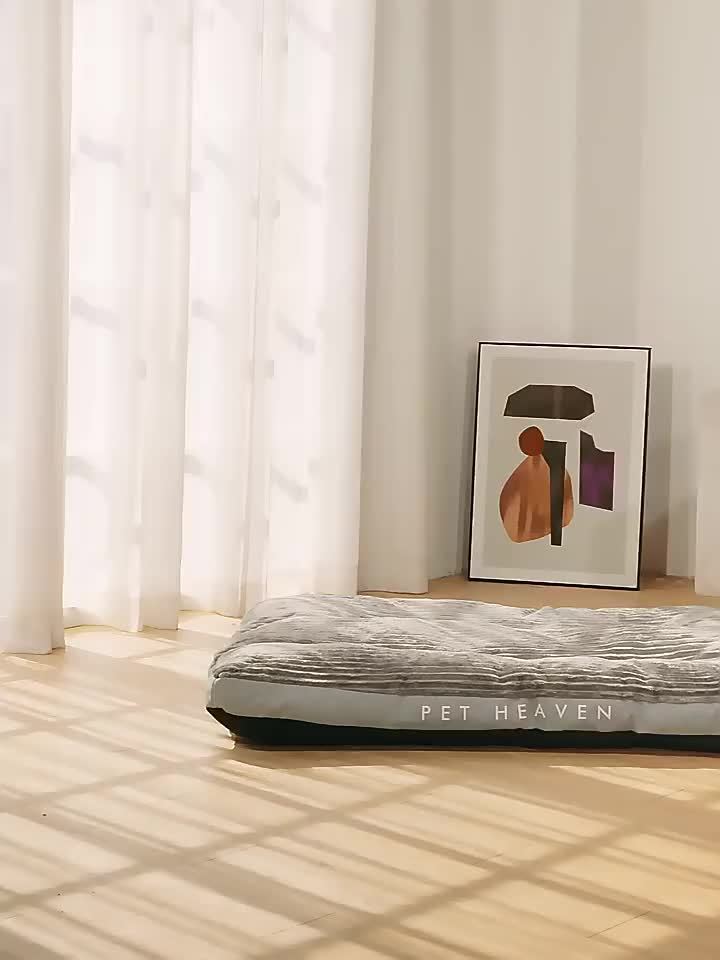 Dog with Comfortable Bed for Dogs with Ribbed Sleeping Surface and Non-Slip Bottom