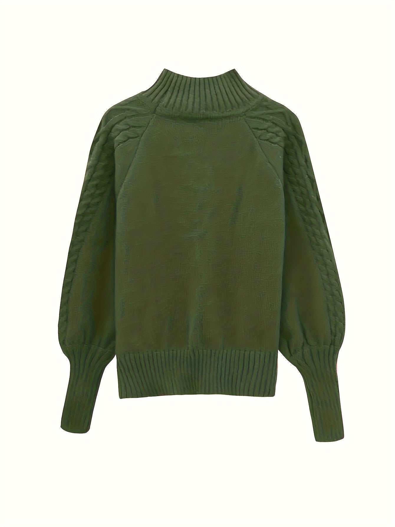 Ladies Knitted Pullover with High Neck for Elegant and Comfortable