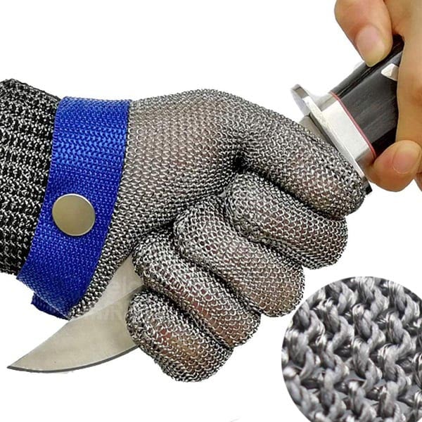 Glove with Cut-Resistant Stainless Steel Design for Kitchen Meat Processing and Oysters