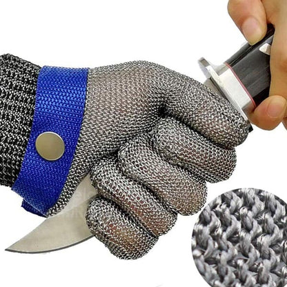 Glove with Cut-Resistant Stainless Steel Design for Kitchen Meat Processing and Oysters