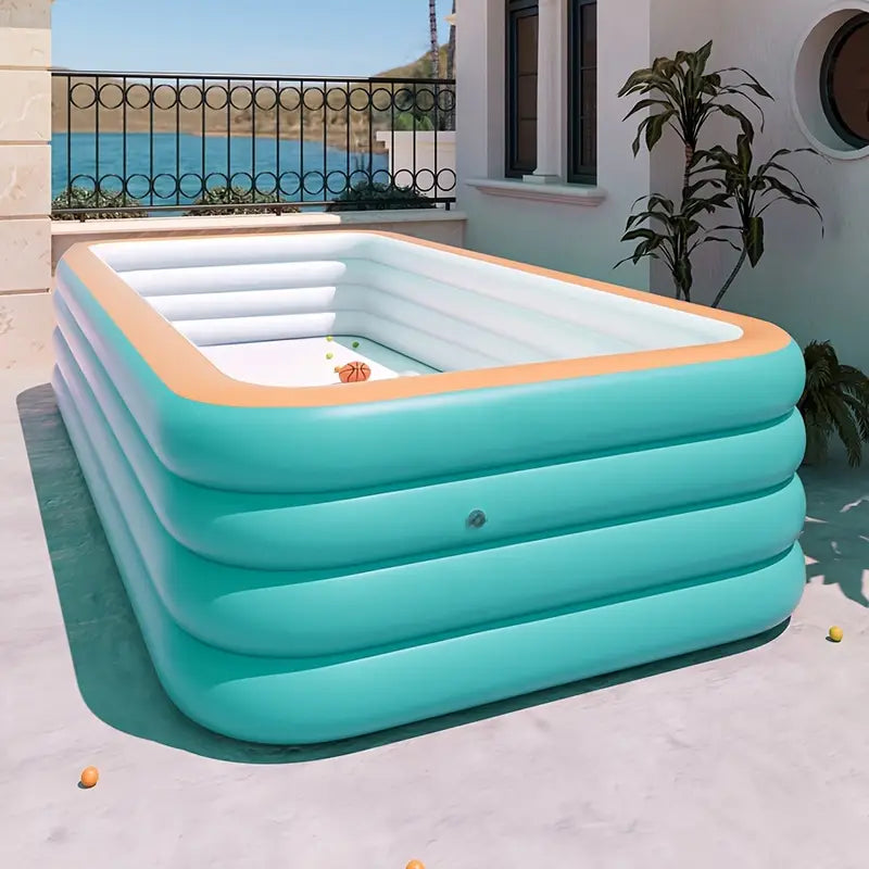 Spacious Inflatable Family Pool for Garden and Summer Cooling
