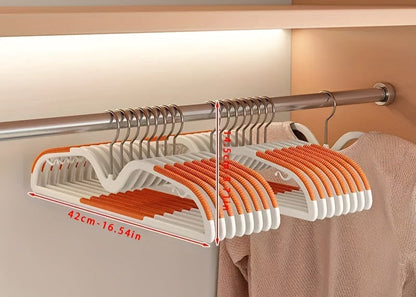 Space-Saving Short Neck Hanger for Non-Slip and Rotating