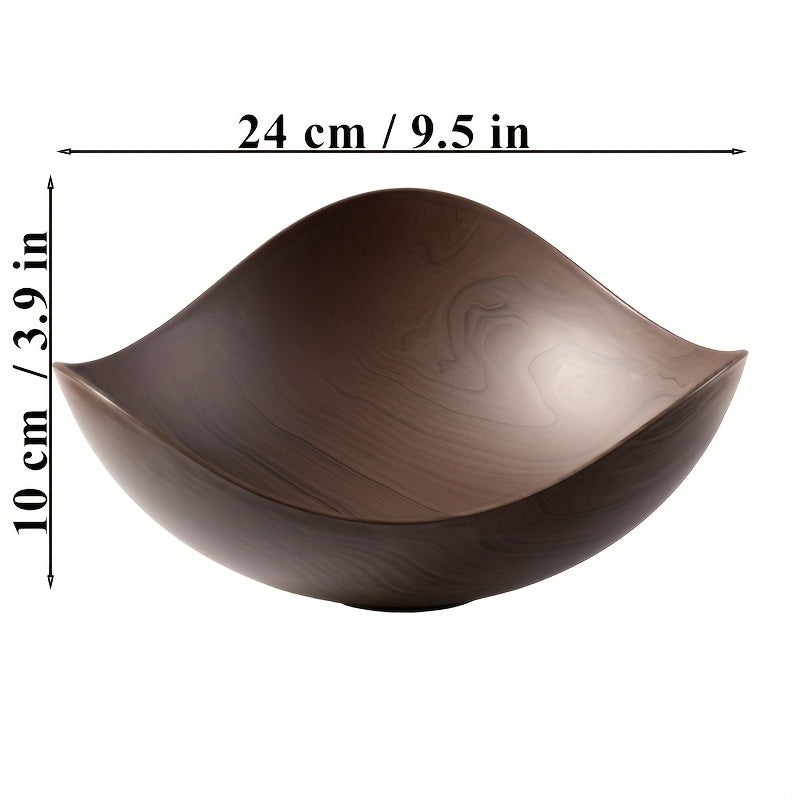 Bowl with Large Fruit Wood Look for Decorative and Practical for Table Use