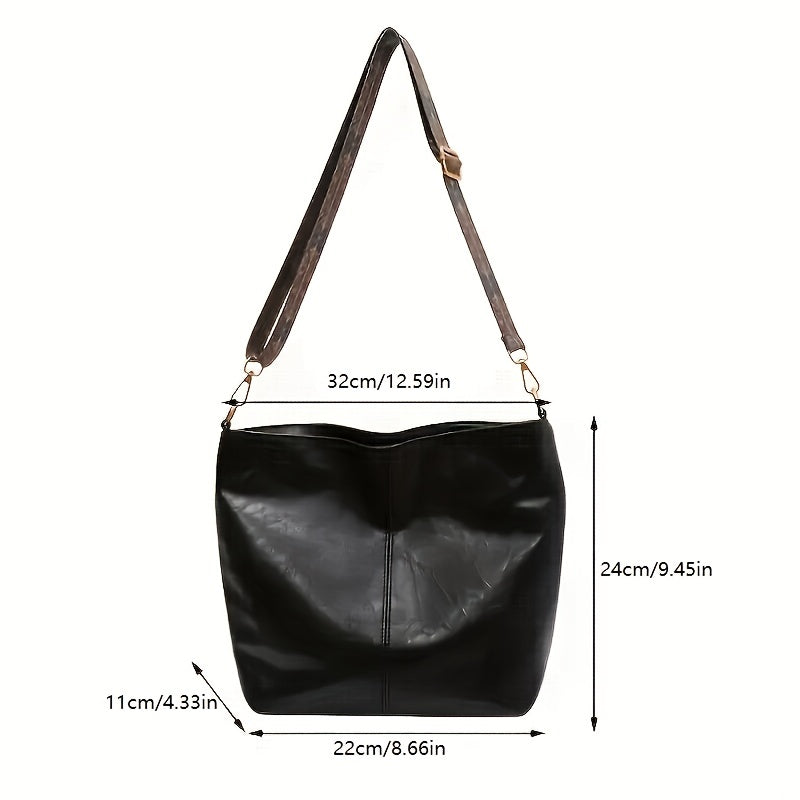 Bag Wide Geometric for Large Capacity Crossbody with Retro Vibe