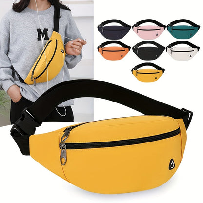 Bag with Sporty Bum Design for Women with Multiple Pockets and Adjustable Strap