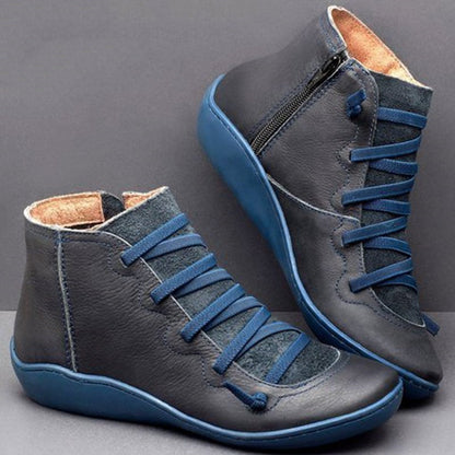 Comfortstep Luxe for Orthopaedic PU Leather Ankle Boots with Zip