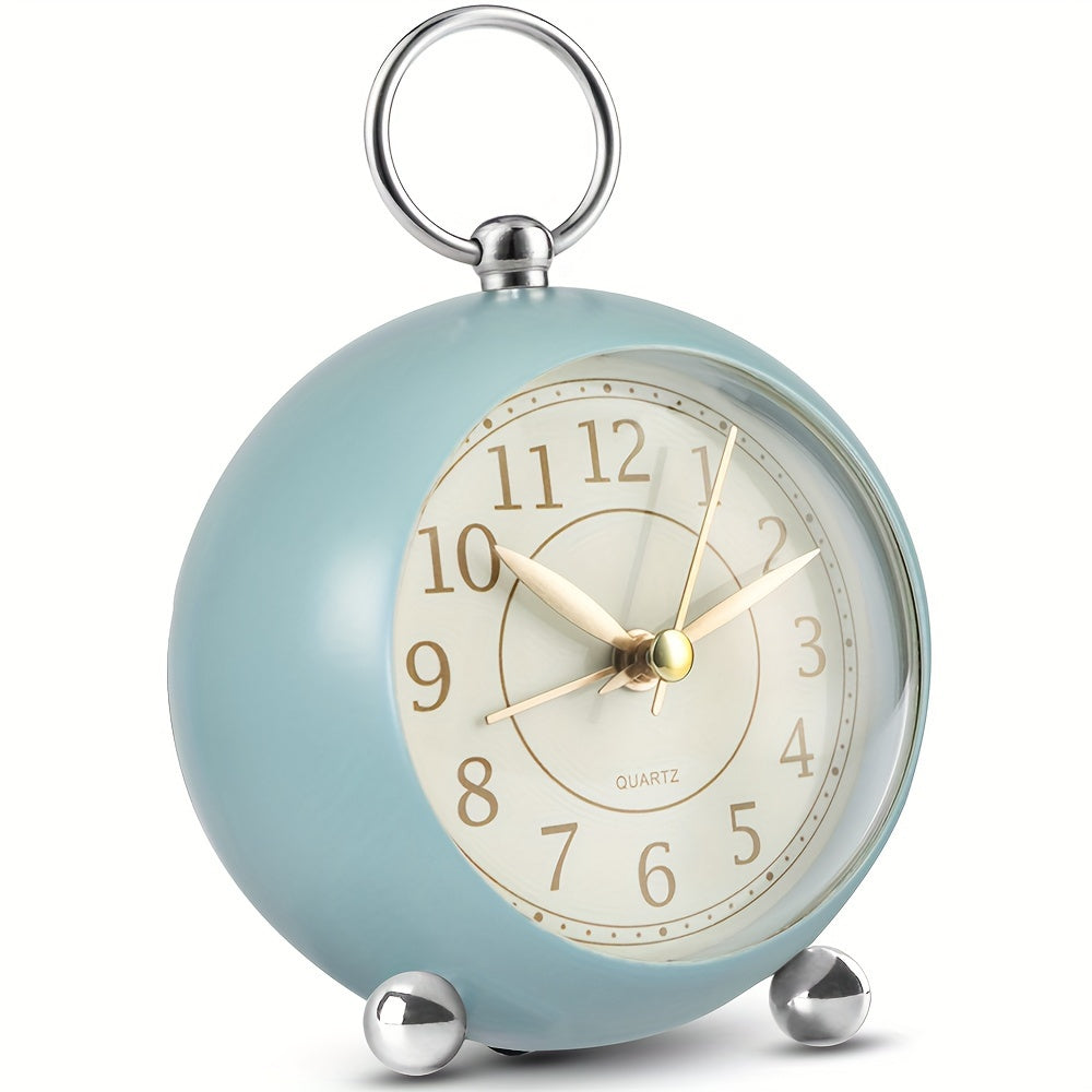Night Light Vintage Analogue Alarm Clock with for Quiet and Clearly Readable