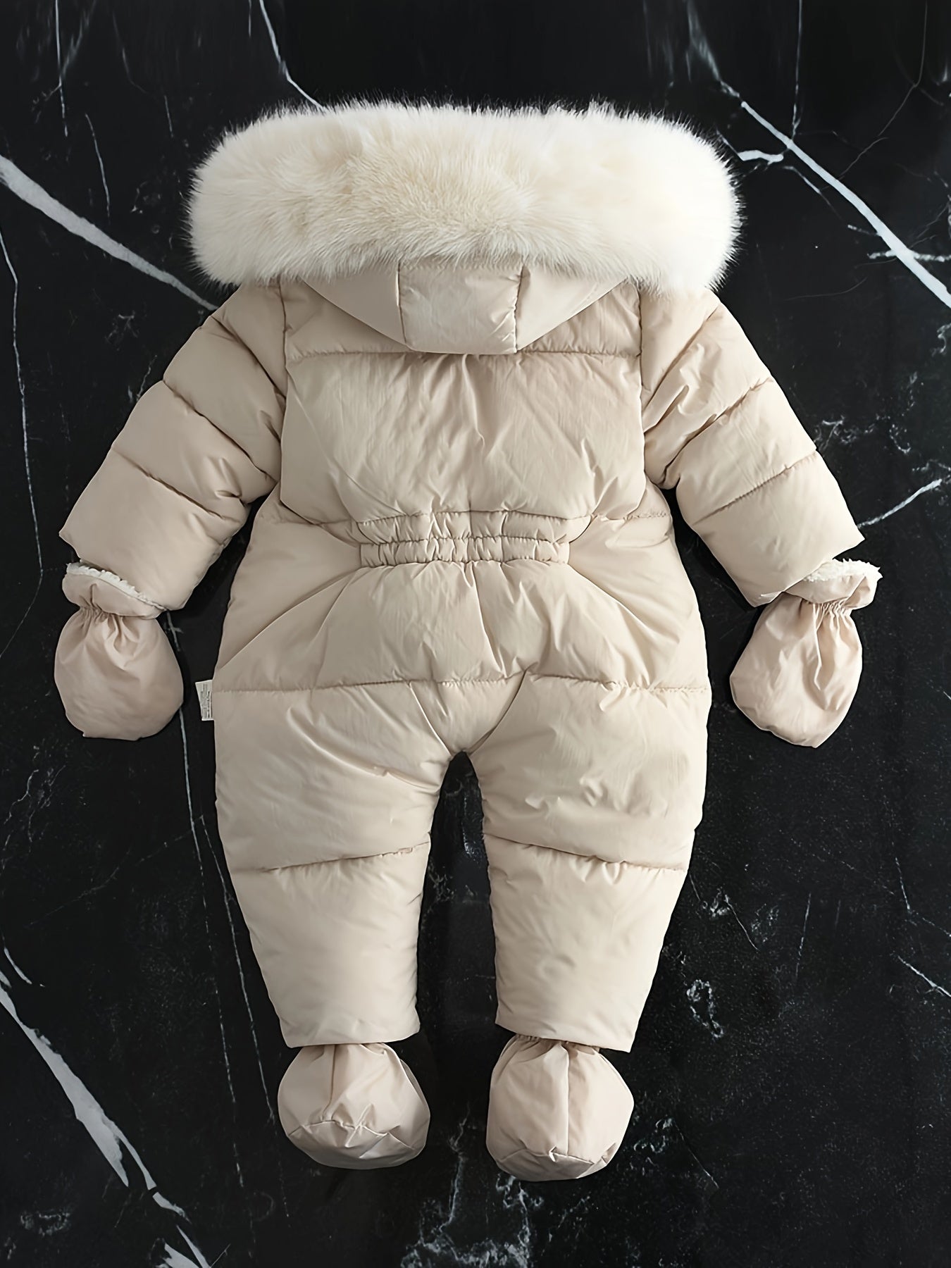 Frosty Baby Romper for Luxe Winter Jumpsuit with Hood for the Colder Months