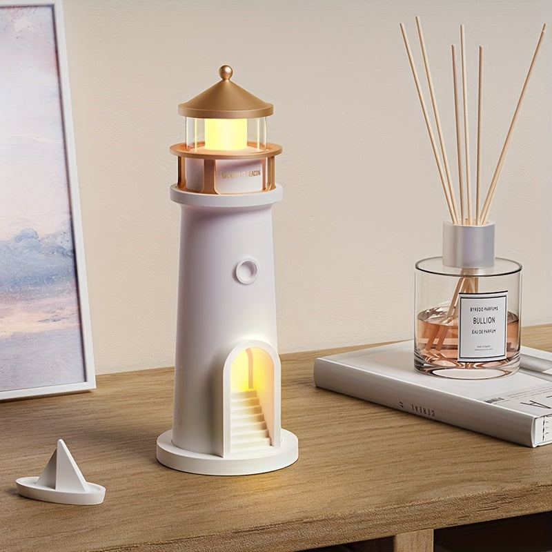 Table Lamp with Decorative Lighthouse Adjustable Light for Interiors