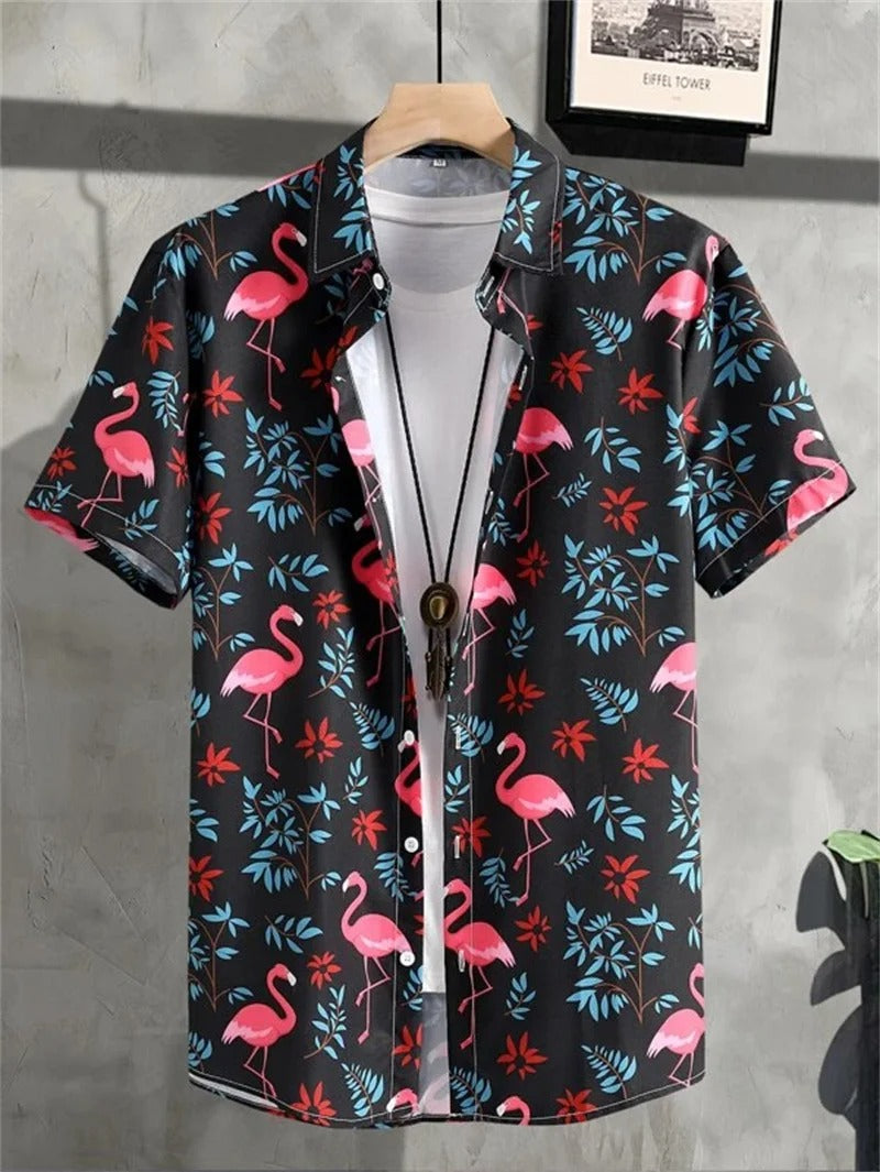 Tropicwave Men's Palm Print Shirt for Fresh and Fashionable