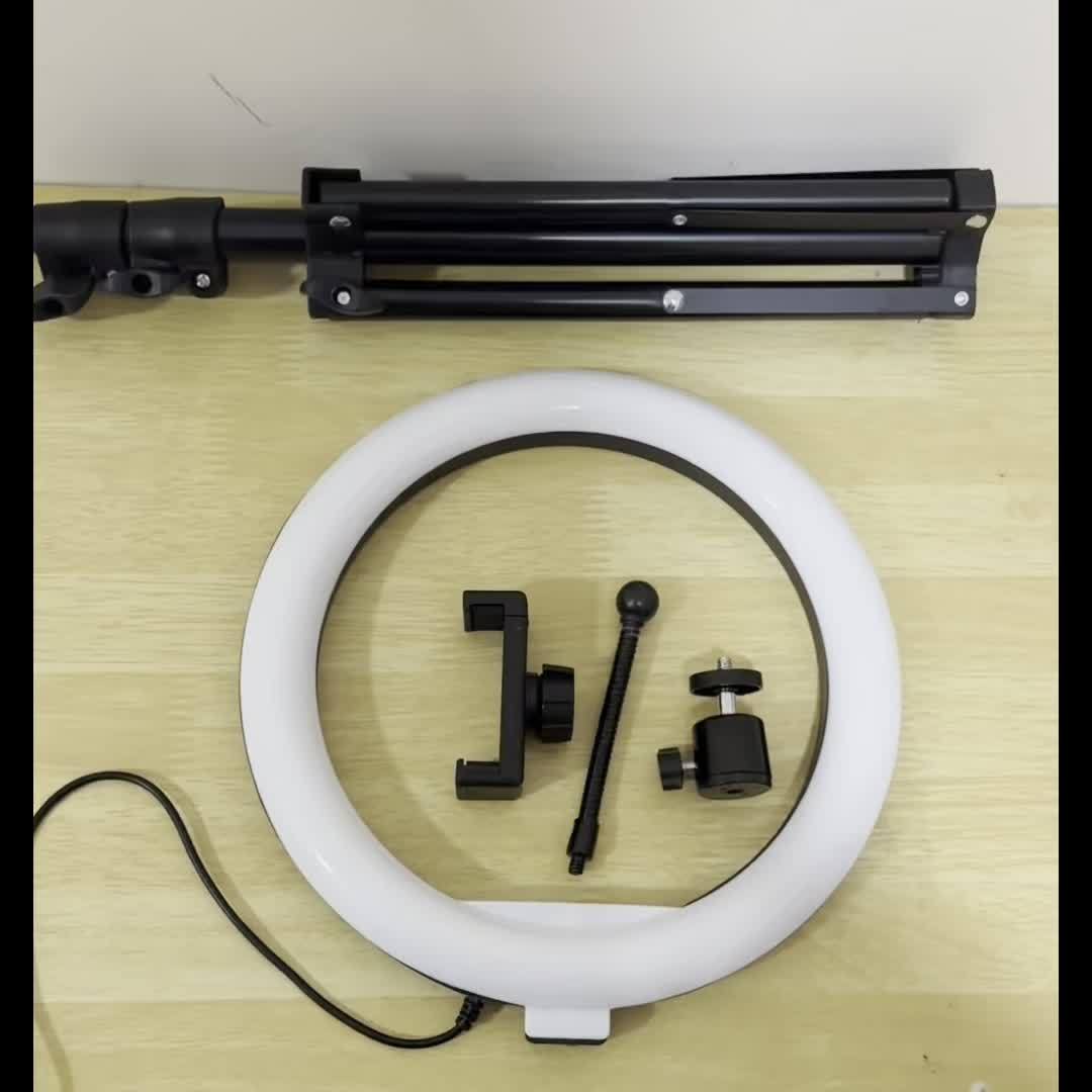 Holder LED Ring Light with Tripod and Phone for Perfect Selfies and Video Recordings