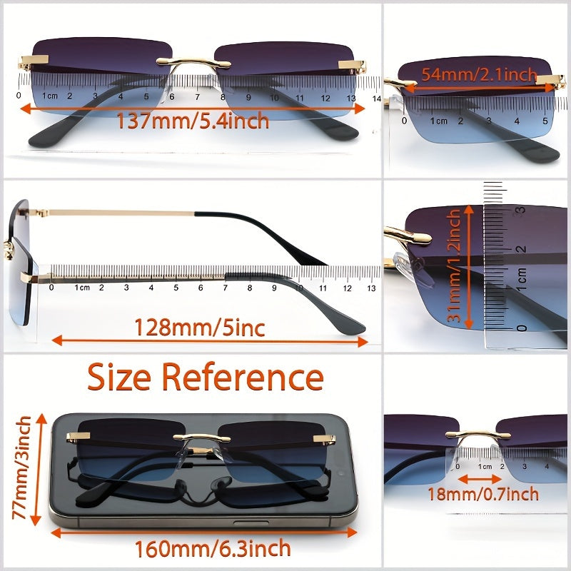 Stylish Frameless Sunglasses for Trendy and Comfortable for Men