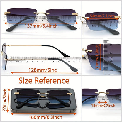 Stylish Frameless Sunglasses for Trendy and Comfortable for Men