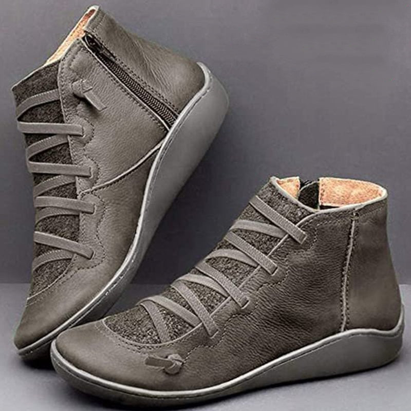 Comfortstep Luxe for Orthopaedic PU Leather Ankle Boots with Zip