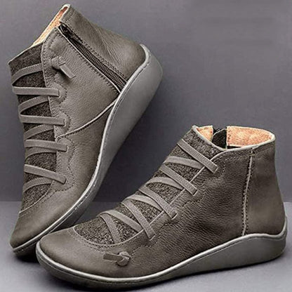 Comfortstep Luxe for Orthopaedic PU Leather Ankle Boots with Zip
