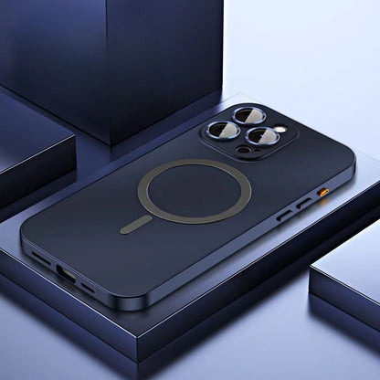 Case with Magnetic Metal Phone Design for Iphone with Slim and Protective Design