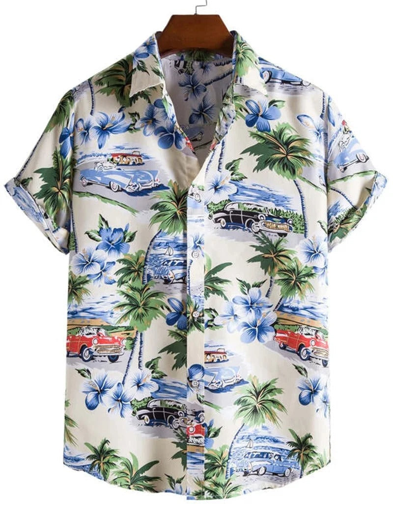 Tropicwave Men's Palm Print Shirt for Fresh and Fashionable