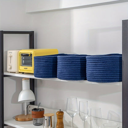 Storage Basket with Modern Woven Design for Wardrobe and Desk with Compact and Stylish Design