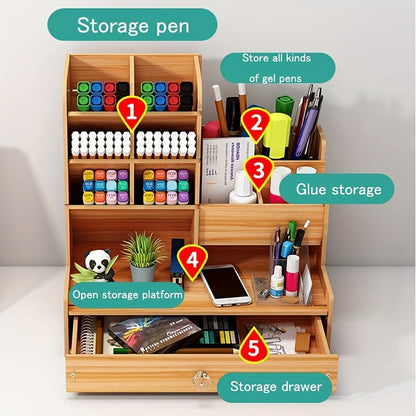 Organizer with Spatial Bamboo Desk Drawer for Organize Your Workspace Efficiently and Stylishly