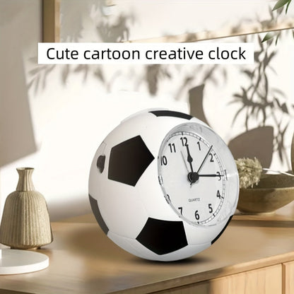Clock with Creative Football-Shaped Alarm Design with Music and Unique Design for Young and Old