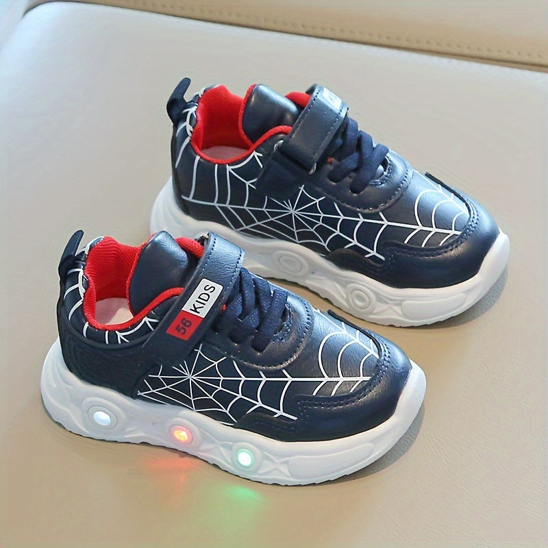 Sneakers Spider-Net LED for Adventurous Kids