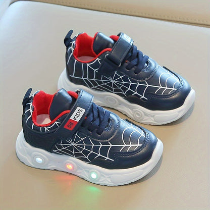 Sneakers Spider-Net LED for Adventurous Kids