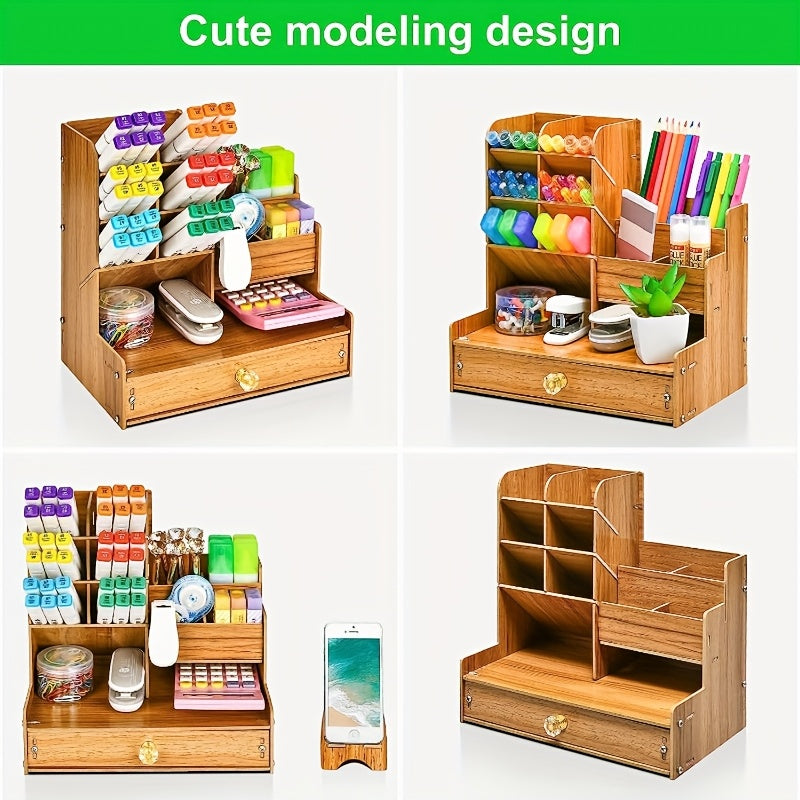 Organizer with Spatial Bamboo Desk Drawer for Organize Your Workspace Efficiently and Stylishly
