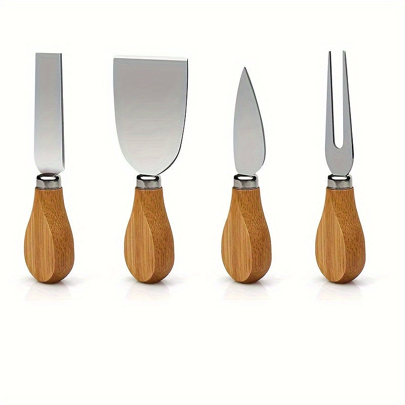 Bamboo Cheese Board with Cheese Knives for Stylish and Practical for Any Occasion