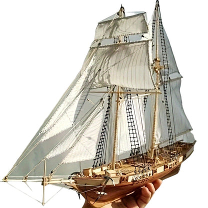 Classic Wooden Sailing Ship Model for Detailed 3D Puzzle for Ship Enthusiasts