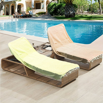 Oversized Beach Towel with Bohemian Stripe Pattern