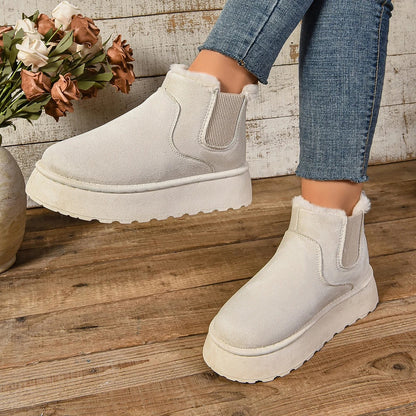 Boots with Ladies' Ankle Warm Lining for Comfortable Winter Boots with Non-Slip Sole