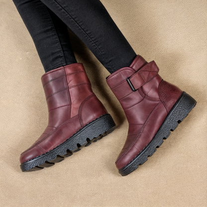 Boots with Waterproof Ladies Snow Non-Slip Sole for Warm Winter Boots for Ice and Snow
