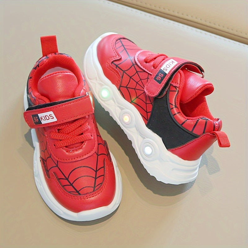 Sneakers Spider-Net LED for Adventurous Kids