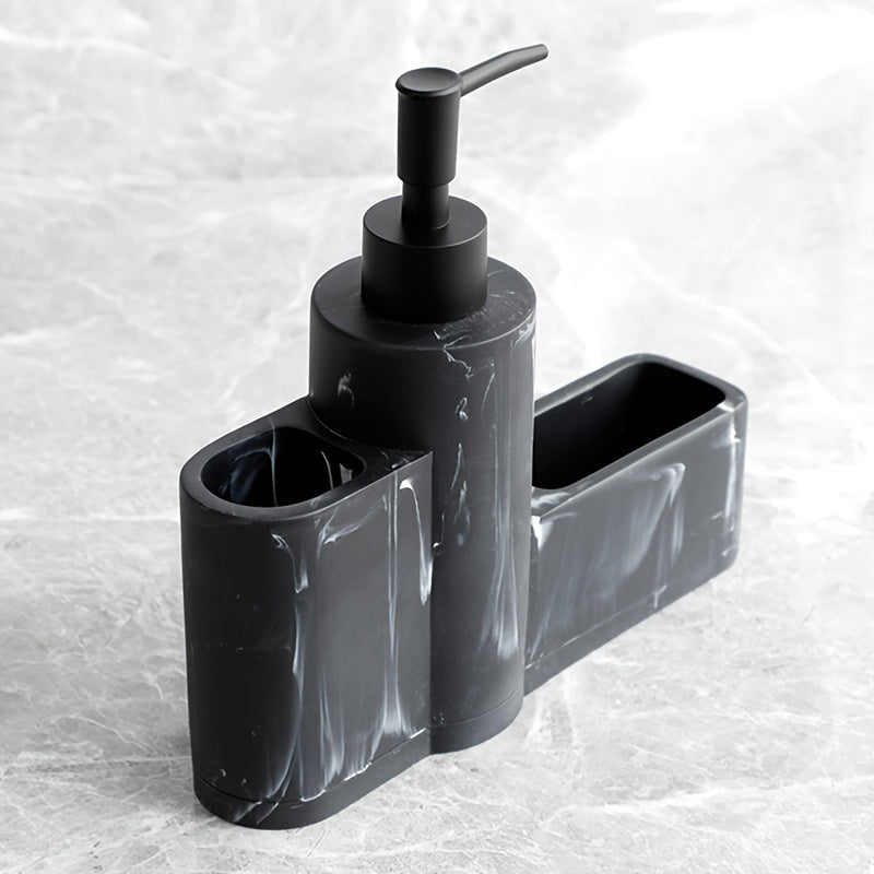 Kitchen Soap Dispenser with Brush and Sponge Holder