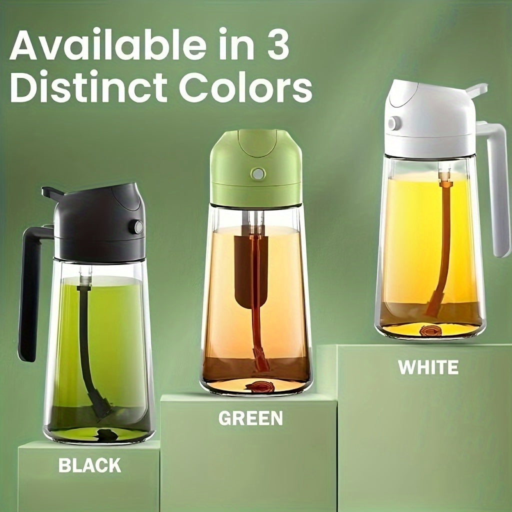 Dispenser with 2-in-1 Oil and Spray Bottle for Precise Oil Control for Kitchen and BBQ