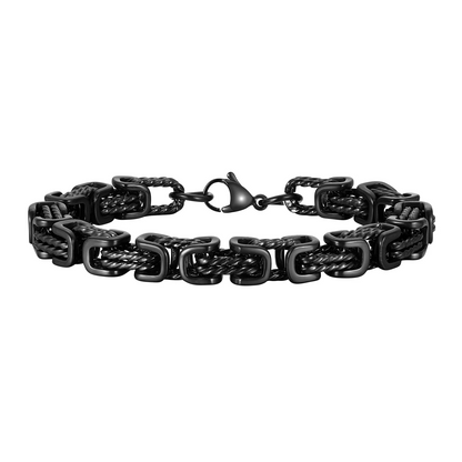 Bracelet Men's Stainless Steel with Woven Links and Scratch-Resistant Finish