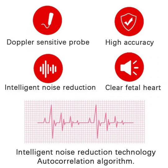 Portable Fetal Doppler with LCD Display for Clear and Reliable