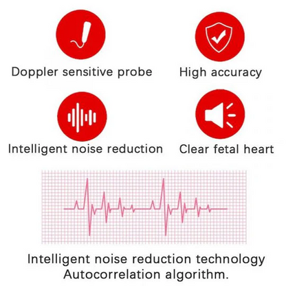 Portable Fetal Doppler with LCD Display for Clear and Reliable