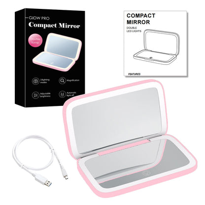 Mirror with Mini LED Compact 1x/10x for Precision Lighting Beauty Tool
