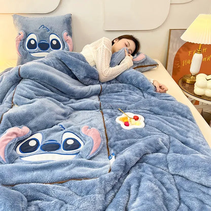 Blanket with Cuddly Soft and Cushion Set for Warmth and Coziness