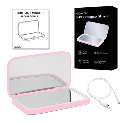 Mirror with Mini LED Compact 1x/10x for Precision Lighting Beauty Tool