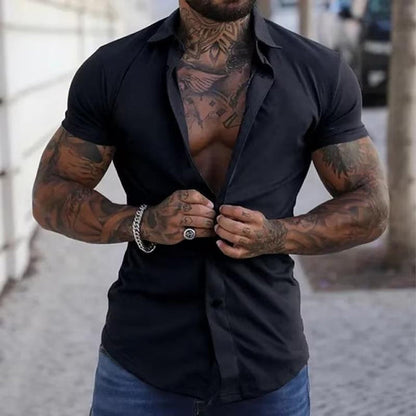 Men's Short Sleeve Shirt with Fitted Modern Cut