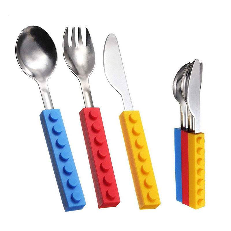 Set with LEGO Cutlery Design for Kids for Fun Mealtimes