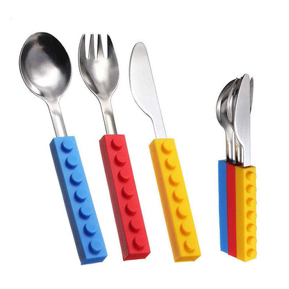 Set with LEGO Cutlery Design for Kids for Fun Mealtimes