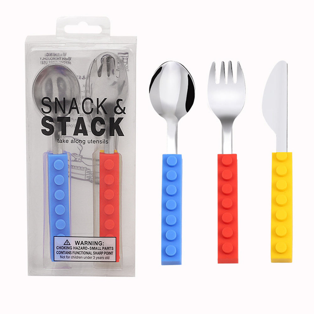Set with LEGO Cutlery Design for Kids for Fun Mealtimes