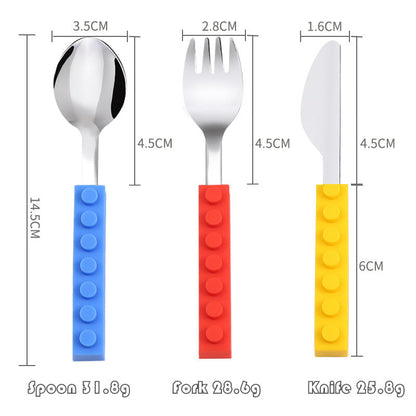 Set with LEGO Cutlery Design for Kids for Fun Mealtimes