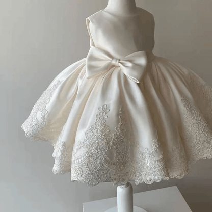 Aurora Princess Dress with Lace and Bow for Elegant
