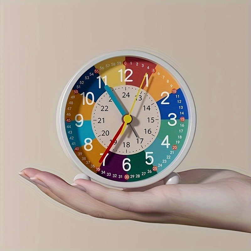 Clock Educational Silent Alarm for Colorful Clock for Students and Children