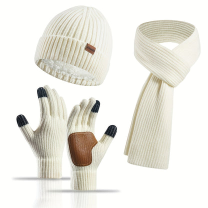 Set Joyful Winter for Hat, Scarf, and Gloves for Couples