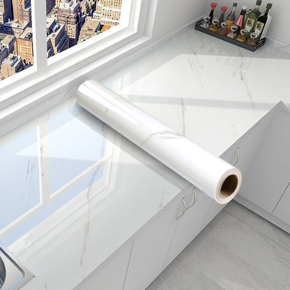 Self-Adhesive Marble Effect Vinyl Wallpaper for Kitchen and Bathroom